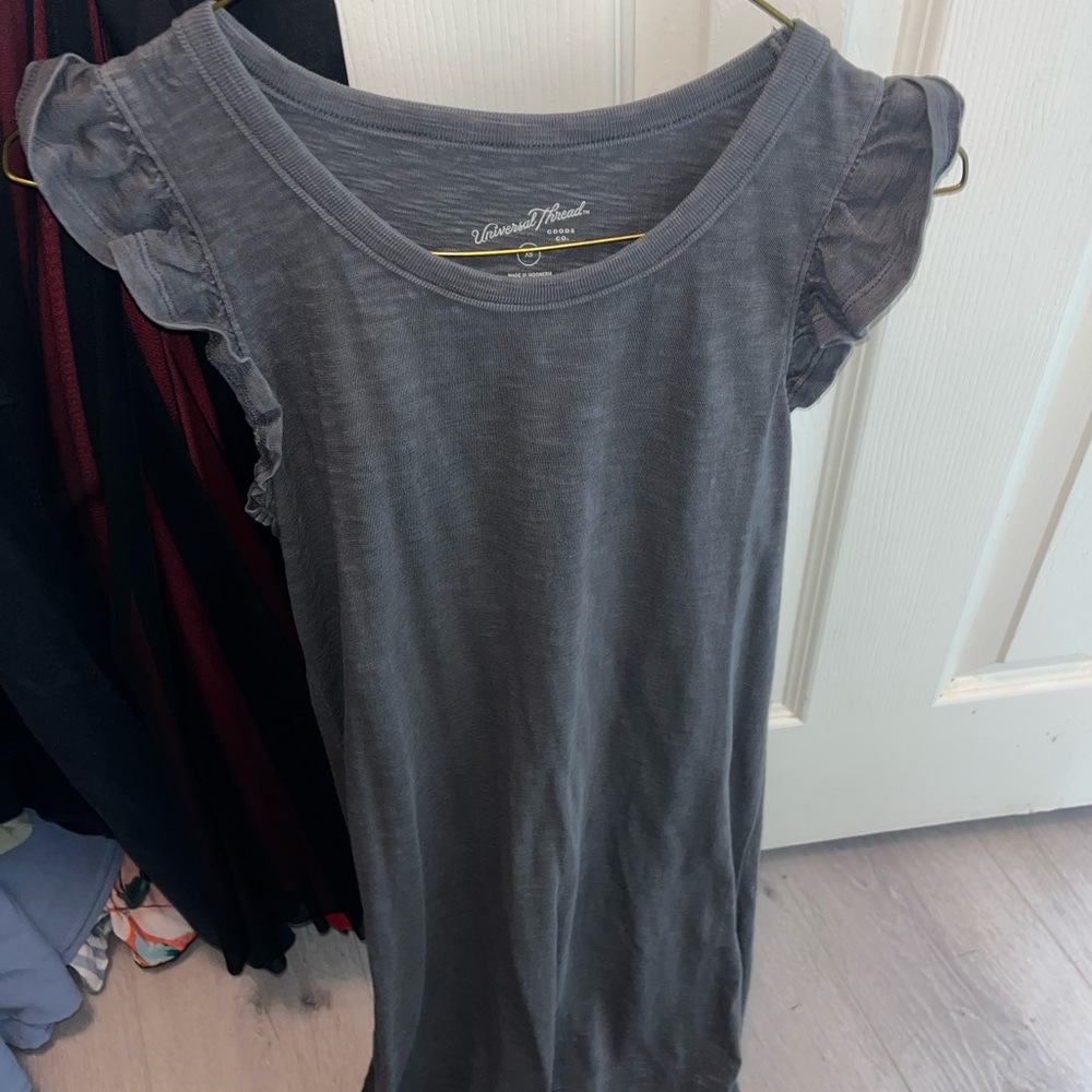 Universal Thread Gray Flutter Maxi Dress